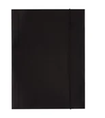 Teczki i skoroszyty - D.rect Teczka A4 kartonowa z gumką czarna 300g - miniaturka - grafika 1