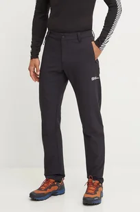 Jack Wolfskin spodnie outdoorowe Activate Thermic kolor czarny A61881 - Spodnie sportowe męskie - miniaturka - grafika 1