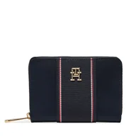 Portfele - Duży Portfel Damski Tommy Hilfiger Poppy Med Za Corp AW0AW17268 Granatowy - miniaturka - grafika 1
