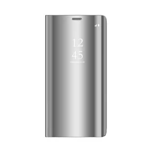 Pokrowiec Smart Clear View do Huawei Y6P srebrny - Etui i futerały do telefonów - miniaturka - grafika 1