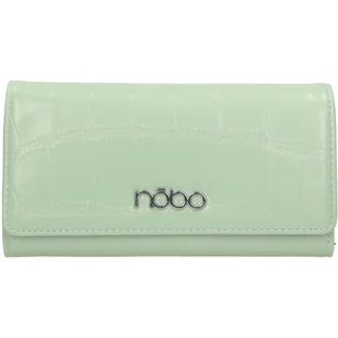 Miętowy portfel Nobo z motywem skóry krokodyla - Portfele - miniaturka - grafika 1