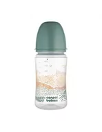 Butelki dla niemowląt - Canpol Babies Butelka antykolkowa EasyStart Mountains 240ml green - miniaturka - grafika 1