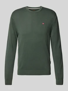 Sweter z dzianiny z wyhaftowanym logo model ‘DROZ’ - Swetry męskie - miniaturka - grafika 1
