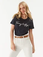 Koszulki i topy damskie - Tommy Hilfiger T-Shirt Heritage Graphic Tee WW0WW24967 Granatowy Regular Fit - miniaturka - grafika 1