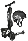 Hulajnogi - Scootandride Highwaykick 1 Lifestyle 2W1 Jeździk I Hulajnoga Z Zamykanym Schowkiem + Kask Zebra - miniaturka - grafika 1