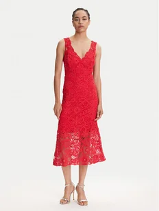 Guess Sukienka koktajlowa W5YK0U WHF50 Czerwony Regular Fit - Sukienki - miniaturka - grafika 1