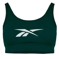 Biustonosze - Reebok Damski biustonosz sportowy z dużym logo - miniaturka - grafika 1