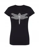 Koszulki i topy damskie - T-Shirt damski nadruk Ważka Rozm.S - miniaturka - grafika 1