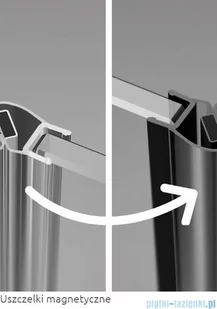 Radaway Essenza Black Pdd kabina 80x100cm szkło przejrzyste 1385002-54-01L/1385003-54-01R - Kabiny prysznicowe - miniaturka - grafika 8