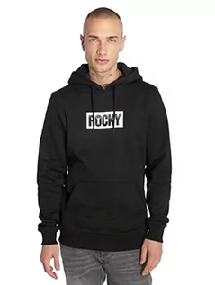Bluzy męskie - Rocky męska bluza z kapturem Victory Hoody z napisem i nadrukiem fotograficznym czarny czarny xxl - grafika 1