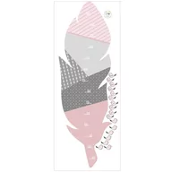 Wyposażenie pokoiku dziecięcego - Naklejka miarka Feather rose, 150 x 54 cm - miniaturka - grafika 1