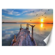 Fototapety - Fototapeta, Drewniany pomost i zachód słońca (Rozmiar 368x254) - miniaturka - grafika 1