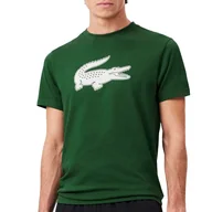 Koszulki męskie - Koszulka Lacoste Sport 3D Print Crocodile Breathable Jersey TH2042-YRR - zielona - miniaturka - grafika 1