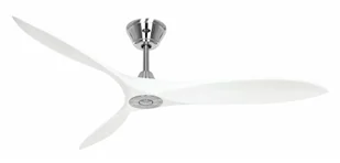 Energooszczędny wentylator sufitowy z pilotem Eco Airscrew 152 cm chrom / biały mat - Wentylatory sufitowe - miniaturka - grafika 1