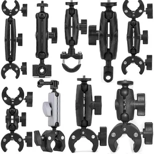 Motocykl rowerowy z podwójnym klipsem do Insta360 One X2 X3 X4 GoPro 12 11 10 SJCAM Selfie Stick Monopod Mount Stojak na kierownicę Typ E - Selfie stick - miniaturka - grafika 1