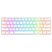 Klawiatury - ROYAL KLUDGE RK61 RGB Red Switch Biały - miniaturka - grafika 1