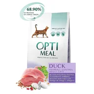 Sucha karma dla kotów - Karma sucha dla kota OPTIMEAL Hairball Control, kaczka, 10 kg - miniaturka - grafika 1