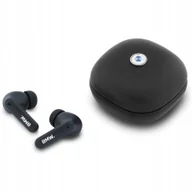 Słuchawki - BMW Słuchawki Bluetooth TWS Leather Metal Logo ENC black - miniaturka - grafika 1
