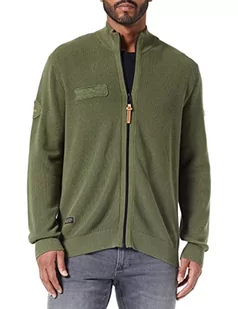 camel active Męska kurtka z dzianiny 409525/8K13, Olive Brown, M - Kurtki męskie - miniaturka - grafika 1