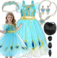 Stroje karnawałowe - Sukienka Strój Księżniczka Jasmina Dżasmina Alladyn Bal Karnawał 128 134 Cm - miniaturka - grafika 1