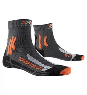 X-socks Skarpety męskie Trek Outdoor Low Cut Socks skarpety trekkingowe, skarpety turystyczne, męskie i damskie skarpety szary Antracyta/pomarańczowy. 39-41 XS-TS16S19U - Skarpetki damskie - miniaturka - grafika 1