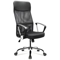 Krzesła obrotowe dla dzieci - Fotel Biurowy Obrotowy Siatka Chrom Wyprofilowany - miniaturka - grafika 1