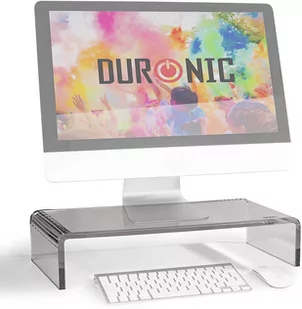 Duronic DM054 Podstawka pod monitor telewizor TV akrylowa czarna podstawa do 30 kg 50x 20 cm - Akcesoria do monitorów - miniaturka - grafika 1