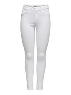 Spodnie damskie - ONLY NOS Jeansy damskie skinny, Biały (biały biały), S - miniaturka - grafika 1