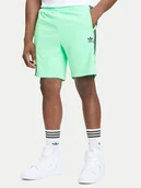 Spodenki męskie - adidas Szorty sportowe adicolor Firebird JY1340 Zielony Regular Fit - miniaturka - grafika 1
