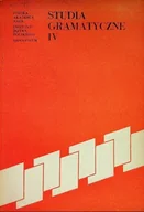 Książki o kulturze i sztuce - Studia gramatyczne IV - miniaturka - grafika 1