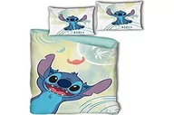 Kołdry i poduszki dla dzieci - Komplet pościeli Disney Stitch 100% bawełna, odwracalna poszewka na kołdrę 140x200 cm + poszewka na poduszkę 65x65 cm - miniaturka - grafika 1