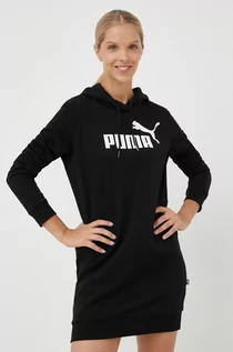 Sukienki - Puma sukienka kolor czarny mini prosta - grafika 1