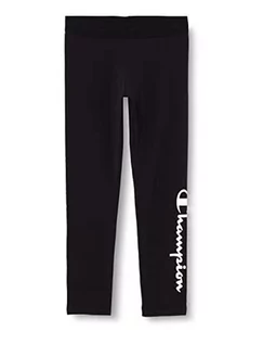 Legginsy - Champion Legginsy z regularnym logo dla dziewcząt i dziewcząt Legacy American Classics, Czarny, 5-6 lat - grafika 1