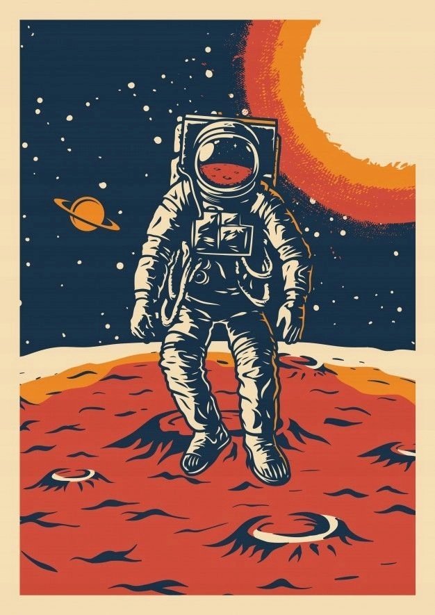 PUZZLE Space Adventure Kosmos Retro Vintage + IMIĘ Pudełko 120 el.