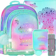 Plecaki szkolne i tornistry - ZESTAW PLECAK SZKOLNY DLA DZIEWCZYNKI Z PIESKIEM PIES OMBRE WOREK PIÓRNIK - miniaturka - grafika 1