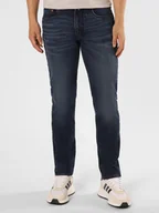 Spodnie męskie - Pierre Cardin Jeansy Mężczyźni Bawełna niebieski jednolity, 36-32 - miniaturka - grafika 1