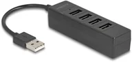 Huby USB - HUB USB Delock huby i koncentratory USB 2.0 Type-A 480 Mbit/s Czarny 64334 - miniaturka - grafika 1