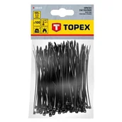 Inne mocowania - Opaska zaciskowa 2.5 x 100 mm 100 sztuk czarne TOPEX - miniaturka - grafika 1
