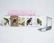 Lusterka do makijażu - Lusterko Składane kieszonkowe do torebki Papuga - miniaturka - grafika 1