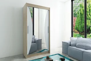 MINIO szafa 120 cm MONACO dąb sonoma / biały - Szafy - miniaturka - grafika 1