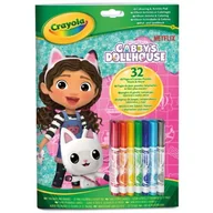Zabawki kreatywne - Crayola Kolory i Zajęcia: Gabby s Dollhouse zeszyt zadań z 7 markerami - miniaturka - grafika 1