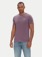 Koszulki męskie - Pepe Jeans T-Shirt Original Basic PM508212 Fioletowy Slim Fit - miniaturka - grafika 1