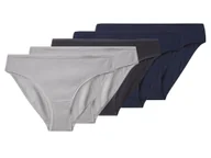 Majtki damskie - esmara® Majtki slipy damskie z bawełną, 5 par (granatowy/ciemnoszary/jasnoszary, XL(48/50)) - miniaturka - grafika 1