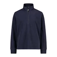 Bluzy dla chłopców - CMP CMP chłopięca bluza polarowa funkcyjna Rolli Black Blue, 98 3G28134 - miniaturka - grafika 1