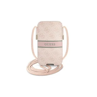 Guess 4G Printed Stripe Pouch - Torebka na telefon L różowy GUPHL4GDPI - Etui i futerały do telefonów Guess 4G Printed Stripe Pouch - Torebka na telefon L różowy GUPHL4GDPI - Etui i futerały do telefonów - miniaturka - grafika 3
