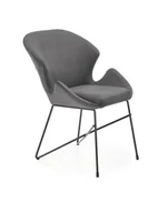 Krzesła - Krzesło tapicerowane K458 VELVET szare - miniaturka - grafika 1