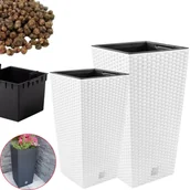 Donice - 2x Doniczka wysoka DRTS + wkład, keramzyt 2l Zestaw Donica 2szt - miniaturka - grafika 1