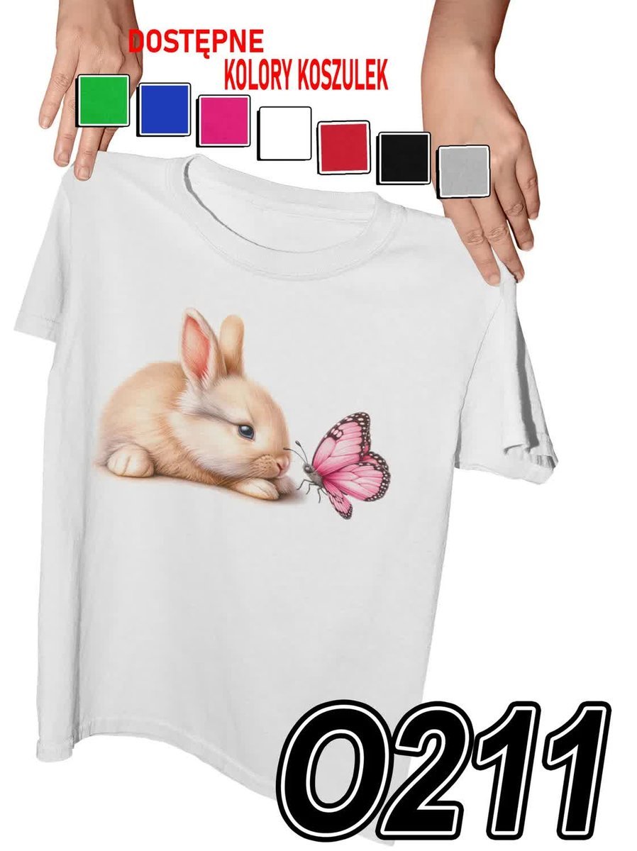 Koszulka Dziecięca Z Nadrukiem Króliczek Królik Słodziak - M 134-140