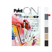 Szkolne artykuły papiernicze - Clairefontaine Szkicownik Paint ON Denim A5 250 gsm, 6 kolorów 24 kartek - miniaturka - grafika 1