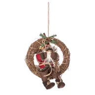 Ozdoby bożonarodzeniowe - Świąteczny wieniec z Mikołajem, Ø 30 cm - miniaturka - grafika 1